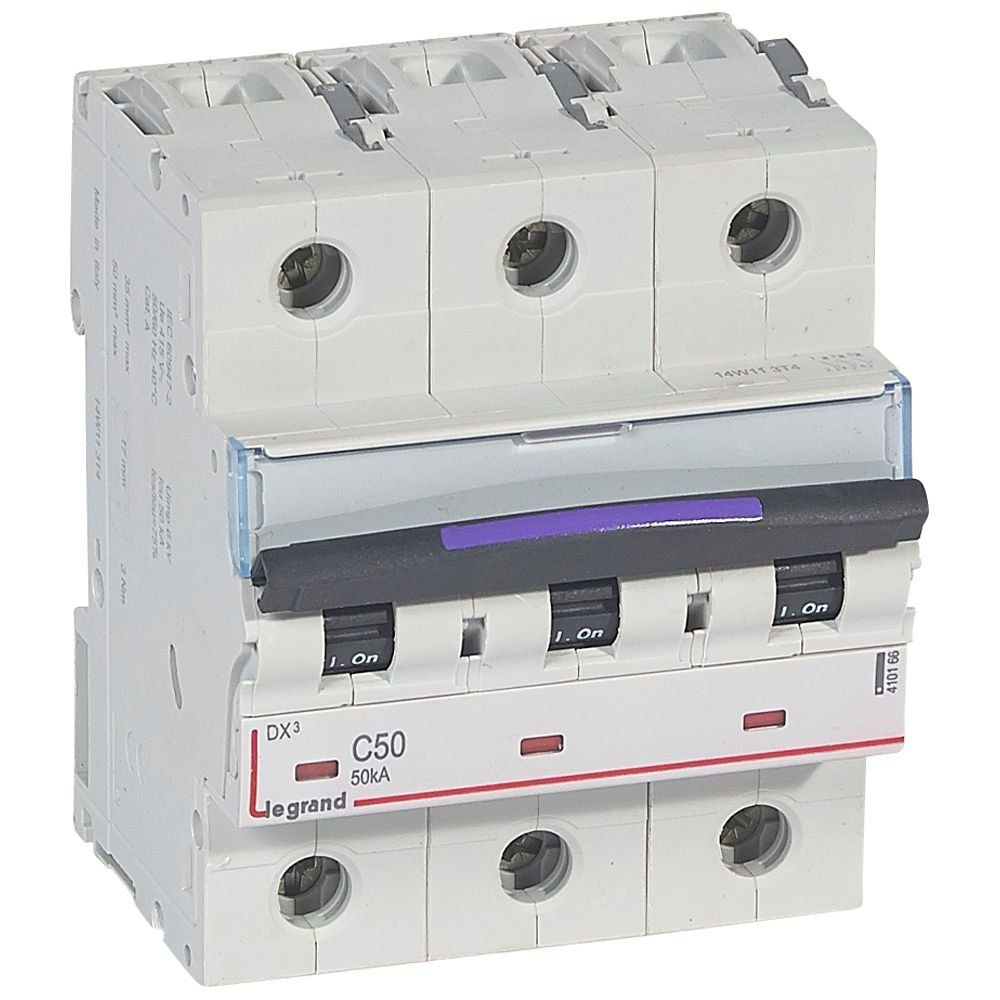 Disjoncteur Legrand DX³ 3P 50A courbe C 50kA