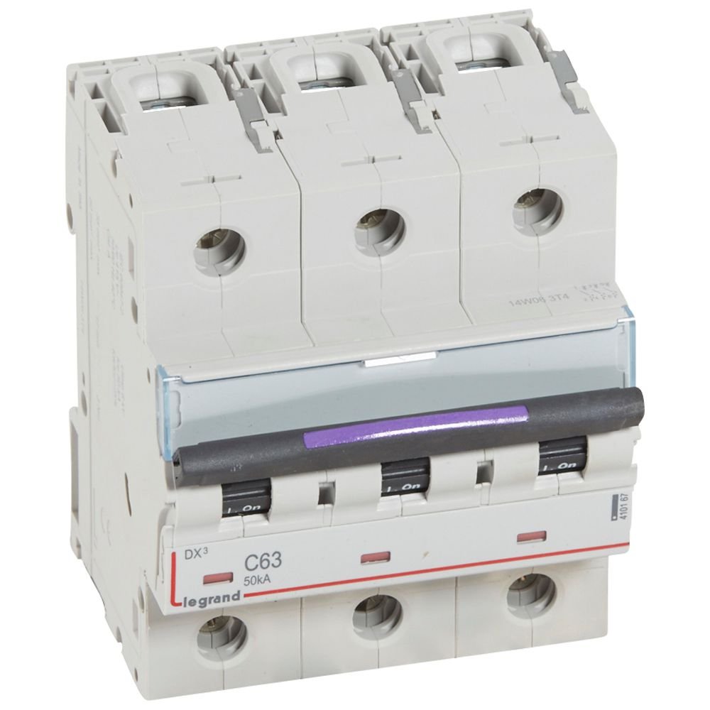 Disjoncteur Legrand DX³ 3P 63A courbe C 50kA