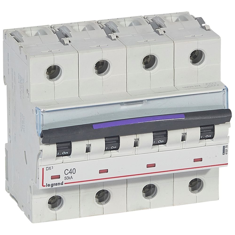 Disjoncteur Legrand DX³ 4P 40A courbe C 50kA