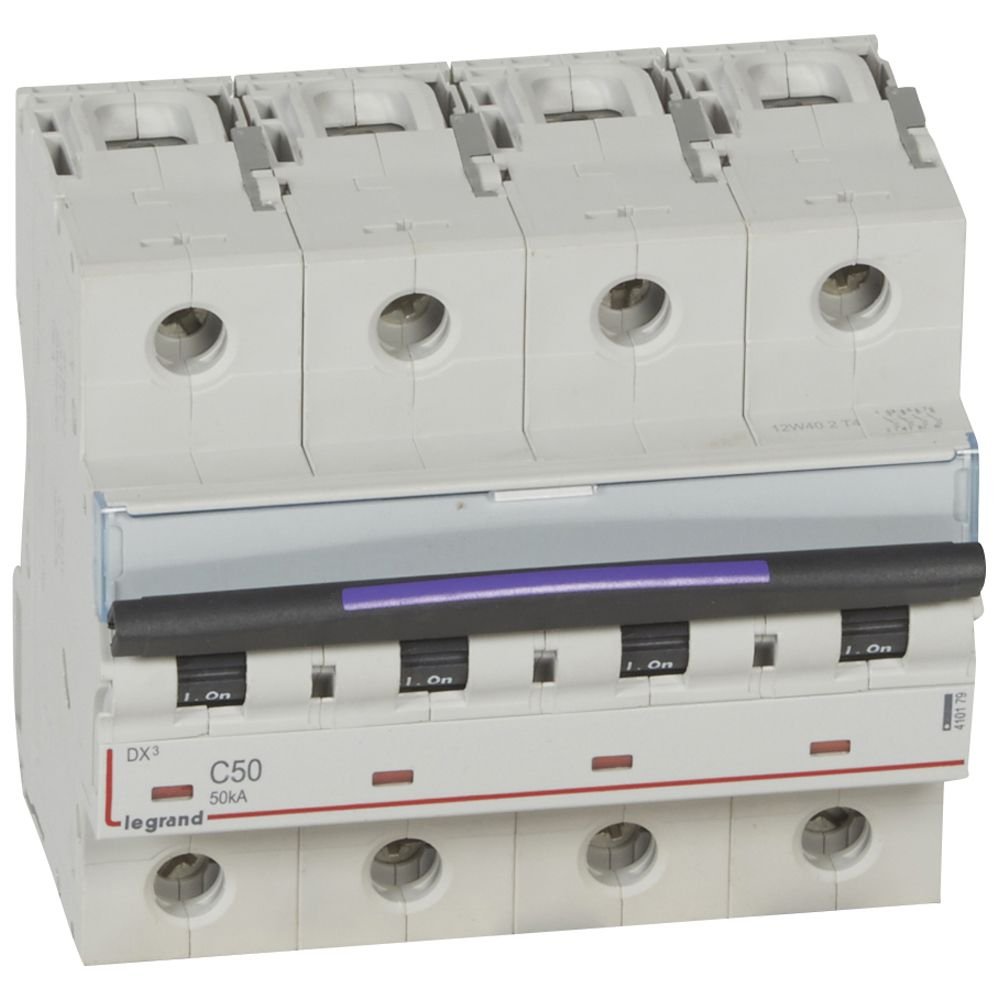 Disjoncteur Legrand DX³ 4P 50A courbe C 50kA