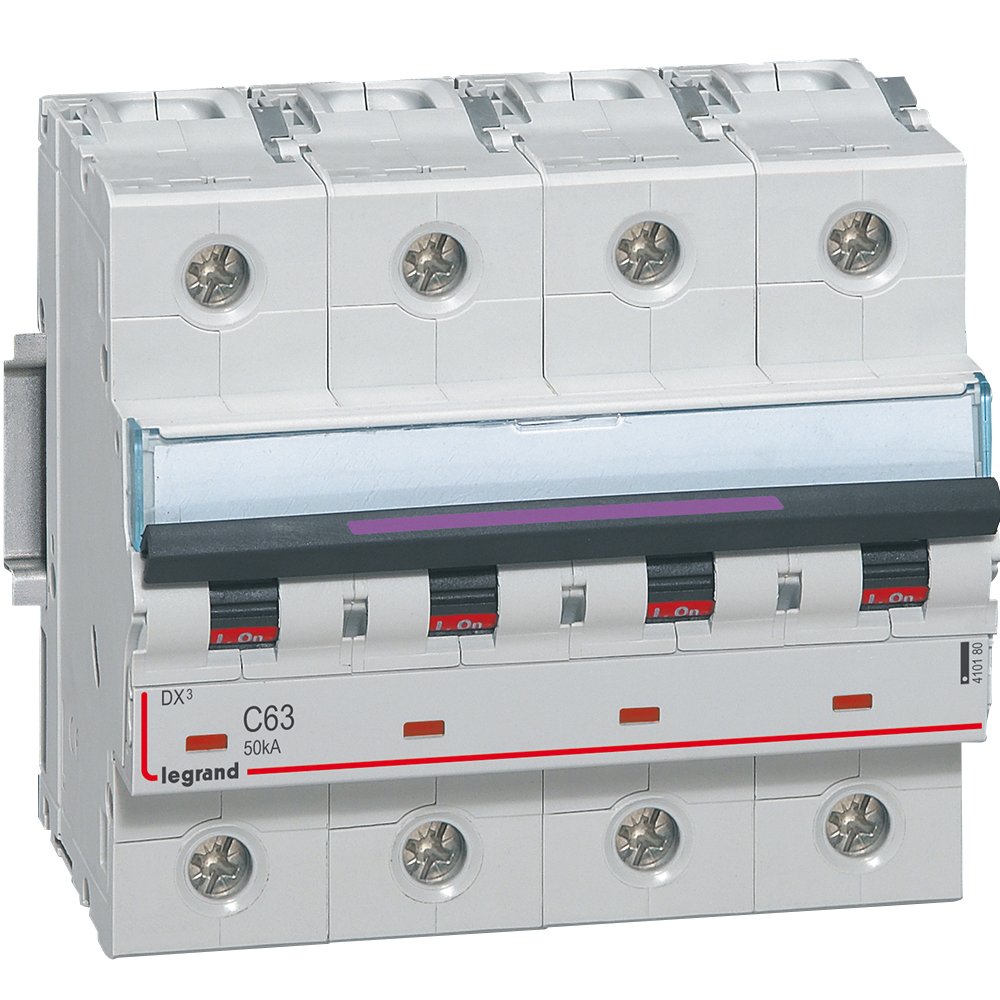 Disjoncteur Legrand DX³ 4P 63A courbe C 50kA