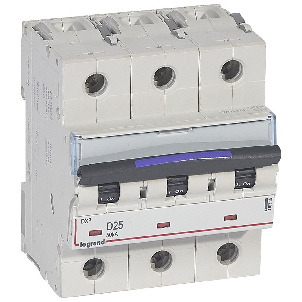 Disjoncteur Legrand DX³ 3P D25 50 kA