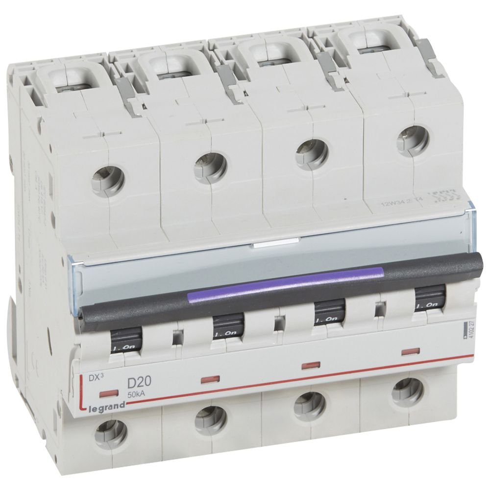 Disjoncteur Legrand DX³ 4P D20 50 kA