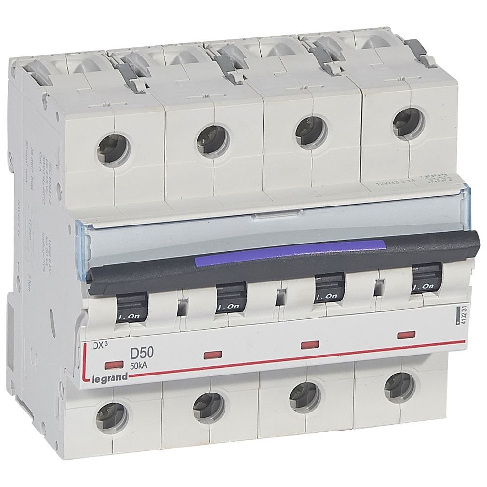 Disjoncteur Legrand DX³ 4P D50 50 kA