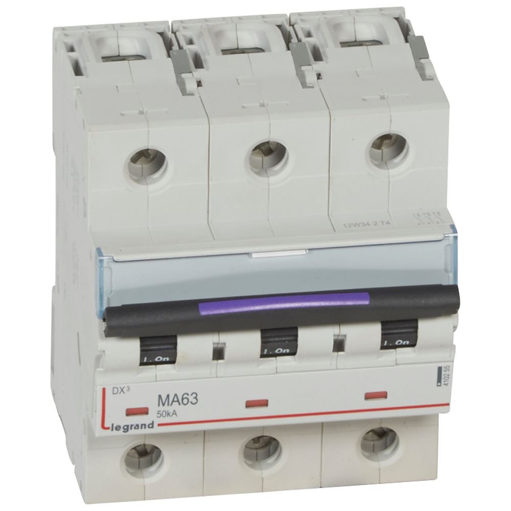 Disjoncteur Legrand DX³-MA 3P 63 A 50 kA