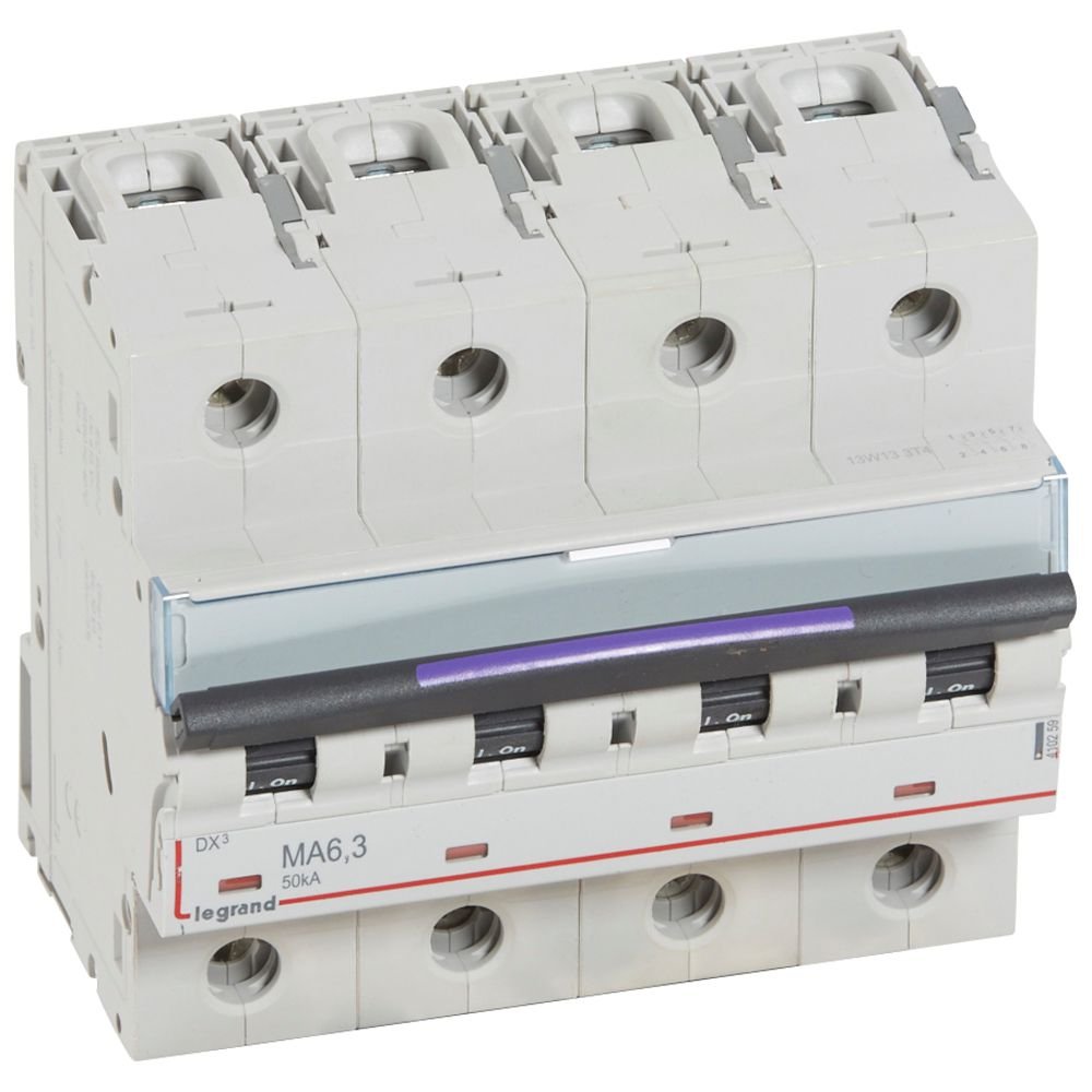 Disjoncteur Legrand DX³-MA 4P 6,3 A 50 kA