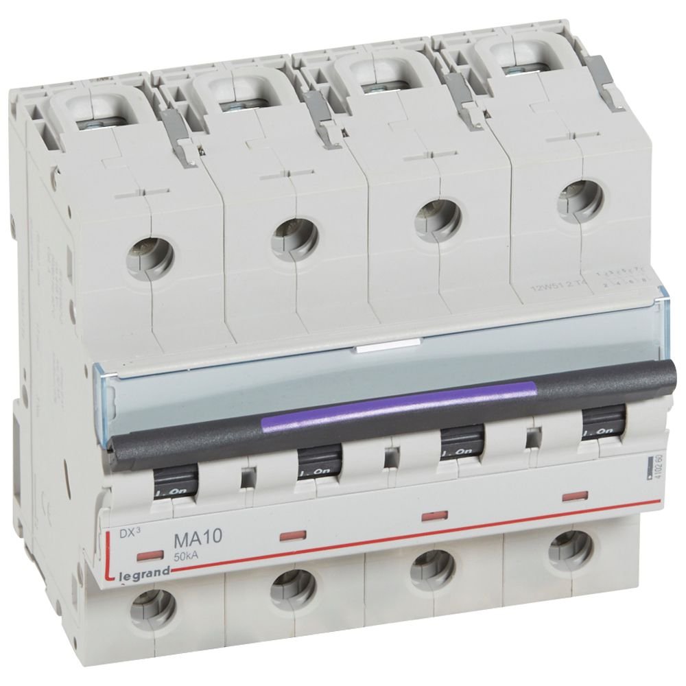 Disjoncteur Legrand DX³-MA 4P 10 A 50 kA
