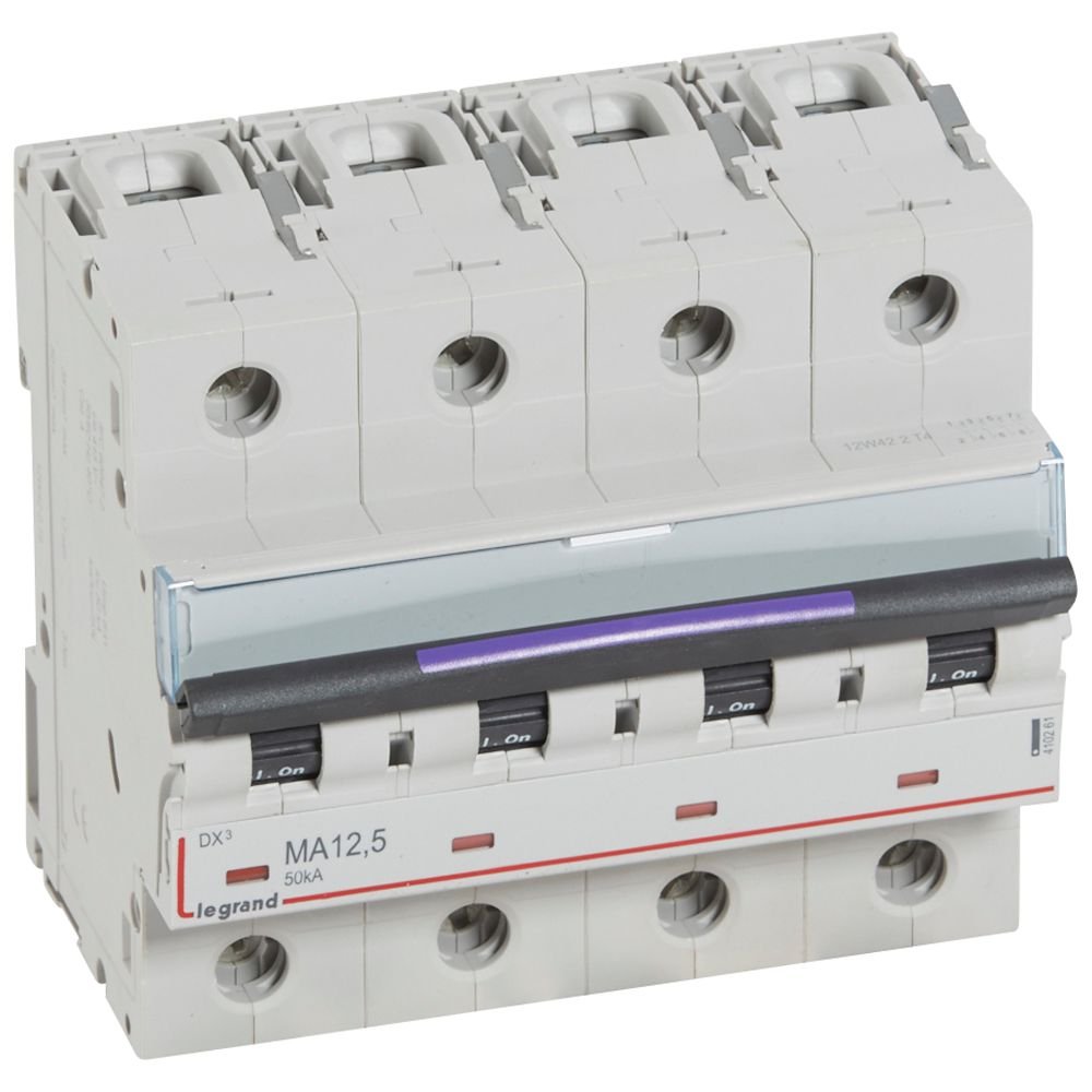 Disjoncteur Legrand DX³-MA 4P 12,5 A 50 kA