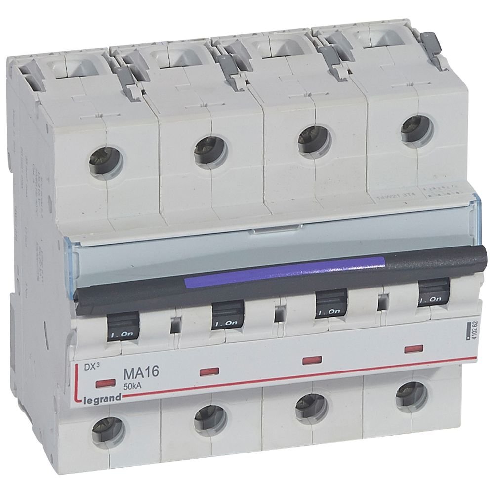 Disjoncteur Legrand DX³-MA 4P 16 A 50 kA