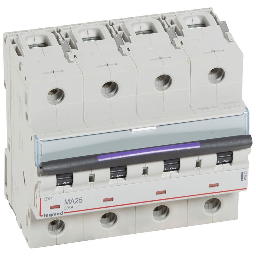 Disjoncteur Legrand DX³-MA 4P 25 A 50 kA