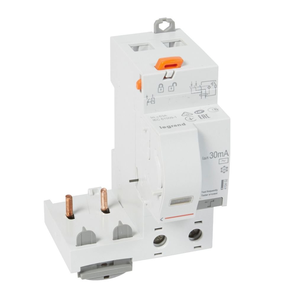 Bloc différentiel Legrand DX3 BDA 2P 63A AC 30mA 410402