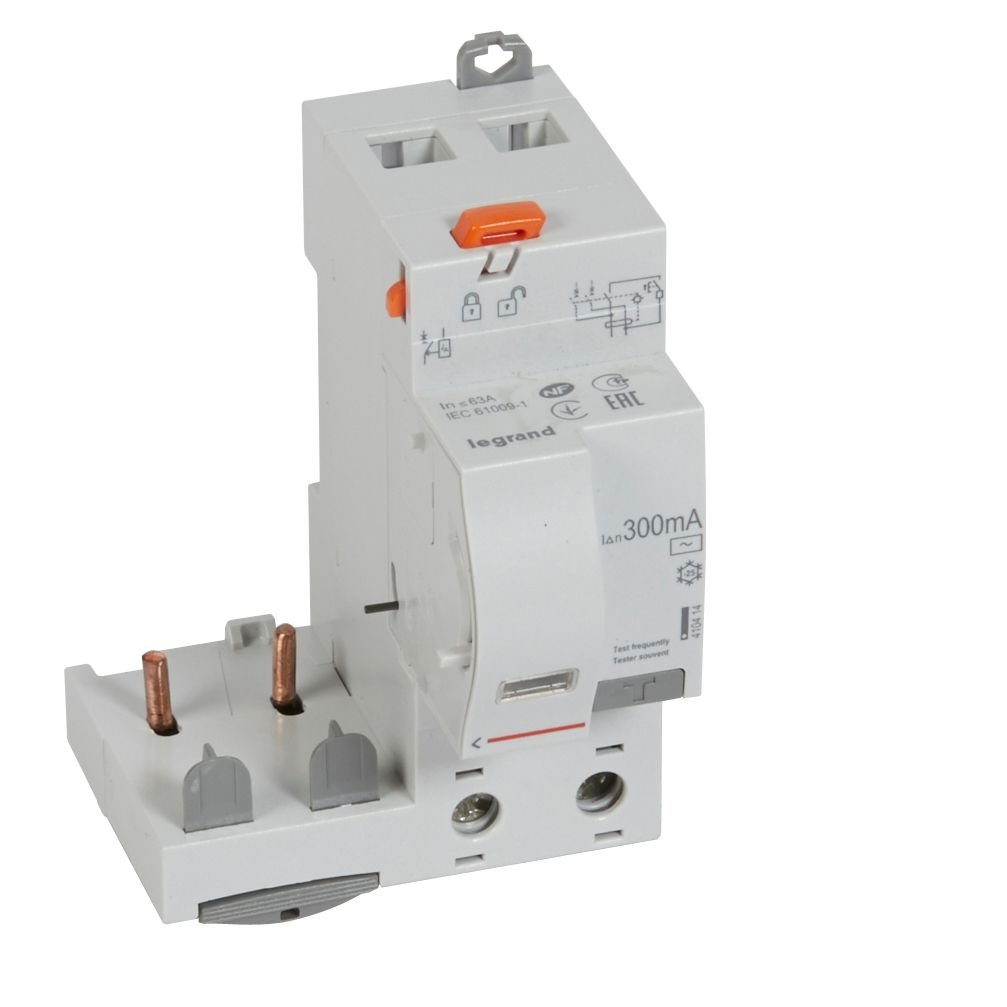 Bloc différentiel Legrand DX3 BDA 2P 63A AC 300mA 410414