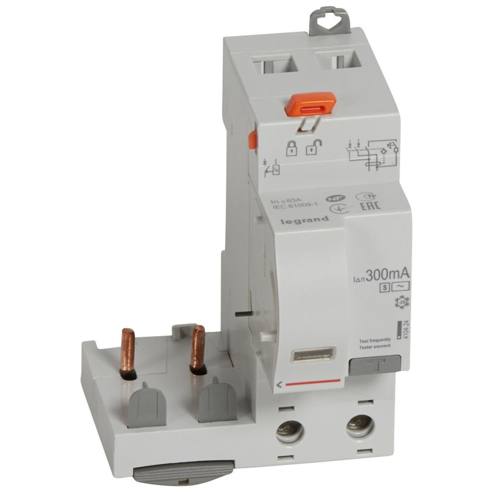 Bloc différentiel Legrand DX3 BDA 2P 63A AC-S 300mA 410424