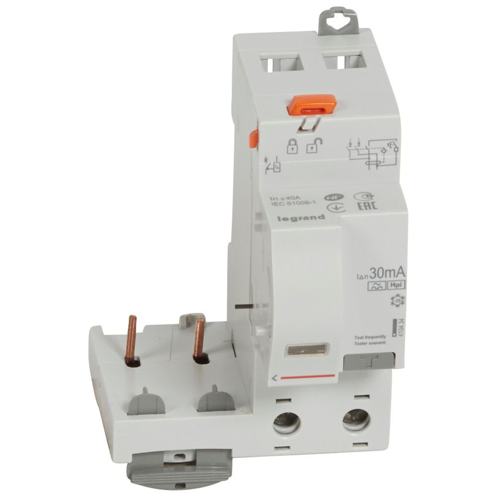 Bloc différentiel Legrand DX3 BDA 2P 40A F 30mA 410434