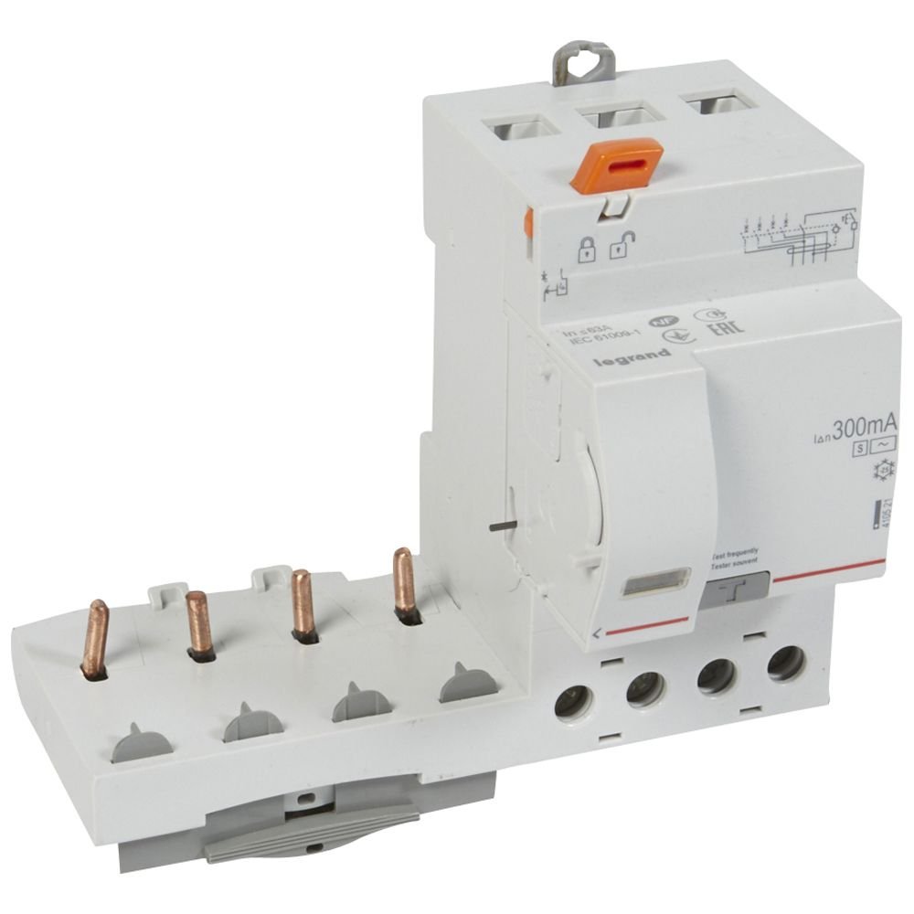 Bloc différentiel Legrand DX3 BDA 4P 63A AC-S 300mA 410521