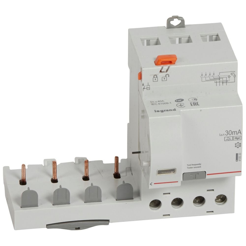 Bloc différentiel Legrand DX3 BDA 4P 40A F 30mA 410533
