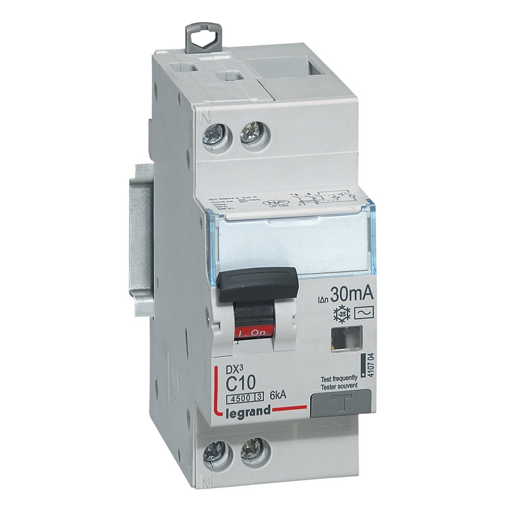 Disjoncteur différentiel Legrand DX³ 10A courbe C 30mA 410704