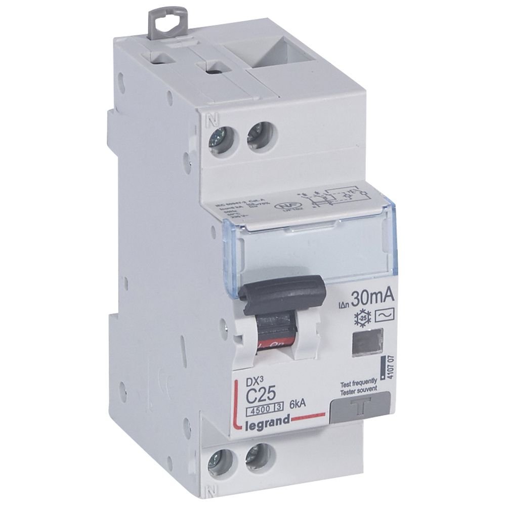 Disjoncteur différentiel Legrand DX³ 25A courbe C 30mA 410707