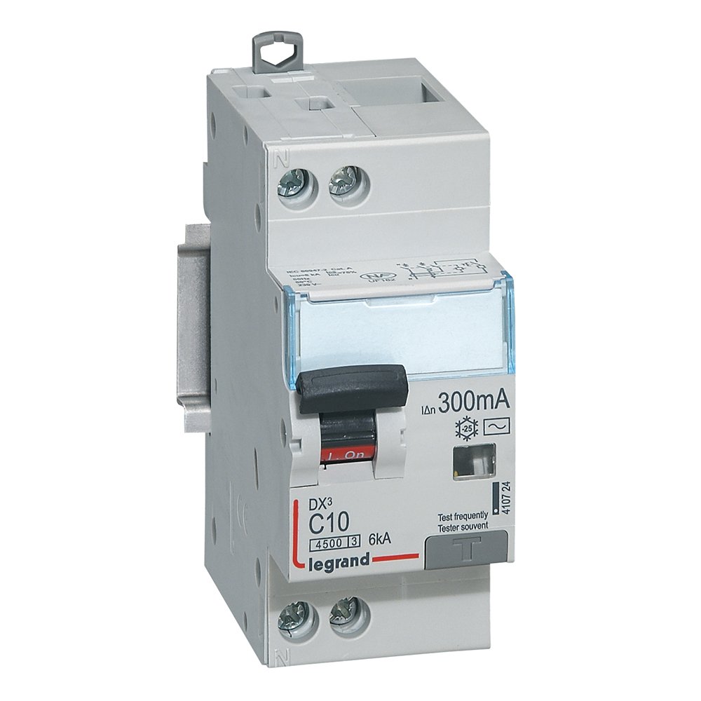 Disjoncteur différentiel Legrand DX³ 10A courbe C 300mA 410724