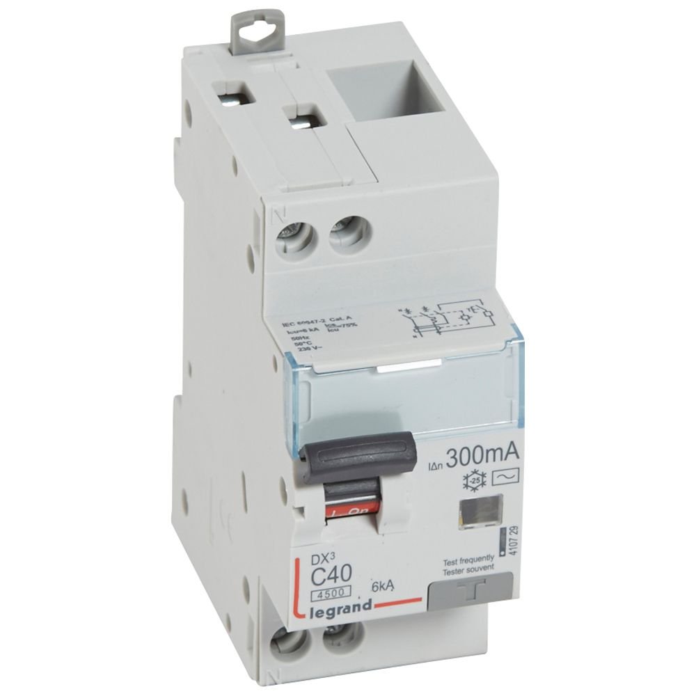 Disjoncteur différentiel Legrand DX³ 40A courbe C 300mA 410729