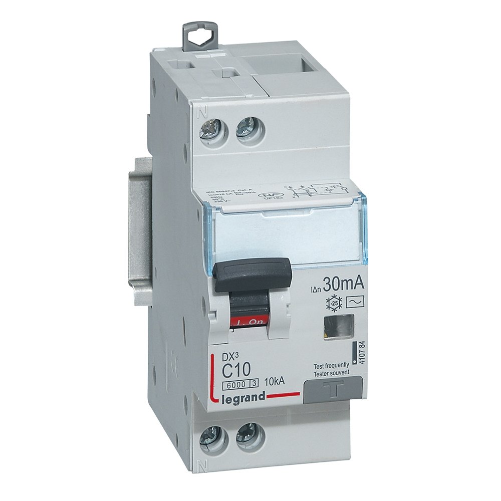 Disjoncteur différentiel Legrand DX³ 10A 30mA Type AC 1P+N 410784