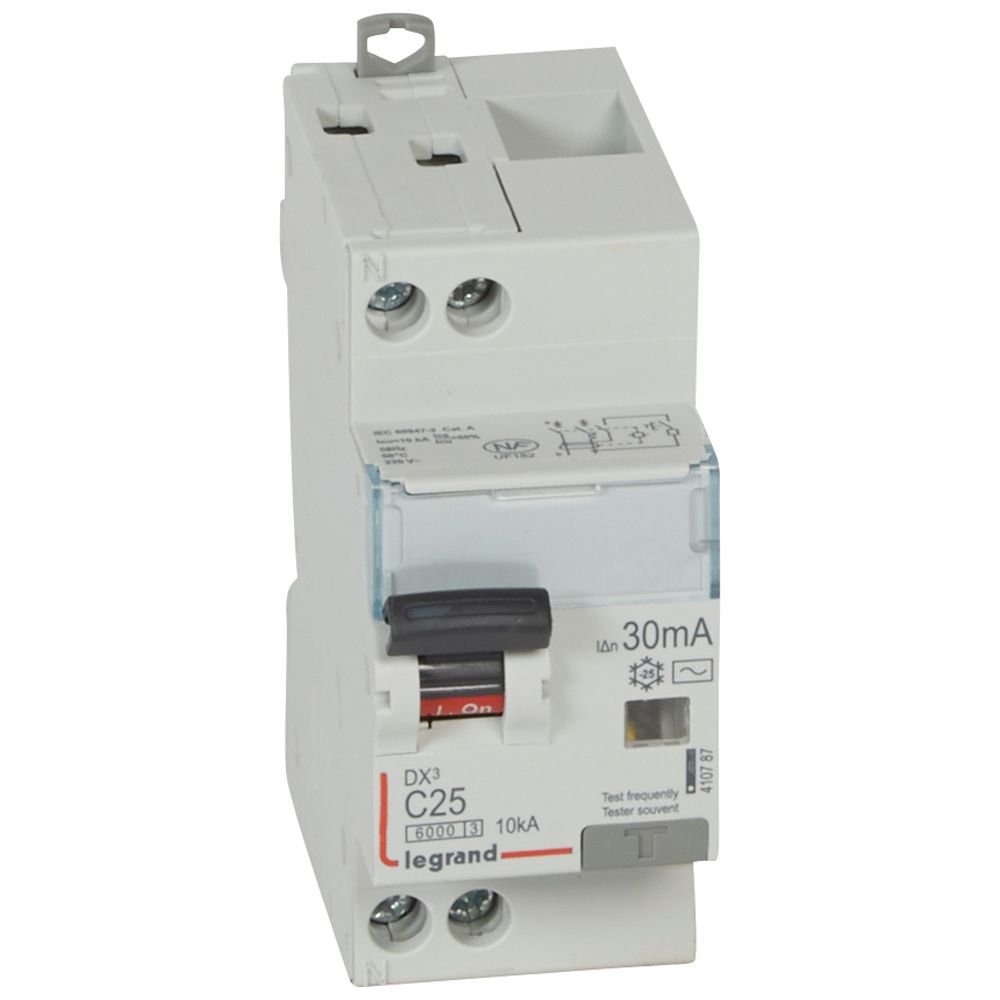 Disjoncteur différentiel Legrand DX³ 25A 30mA Type AC 1P+N 410787