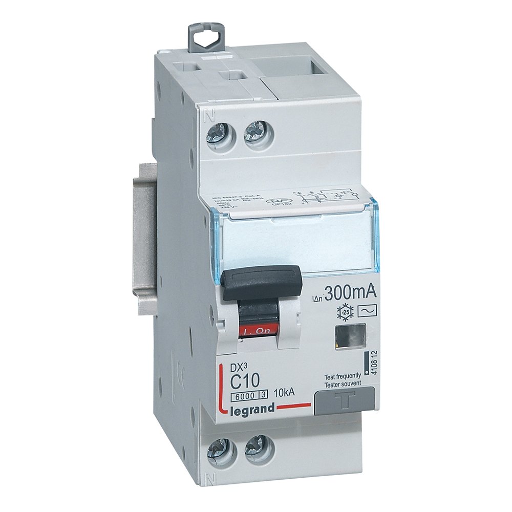 Disjoncteur différentiel Legrand DX³ 10A 300mA Type AC 1P+N 410812