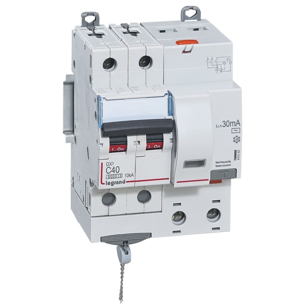 Disjoncteur différentiel Legrand DX3 2P C40 Type AC 30mA 4M 411162