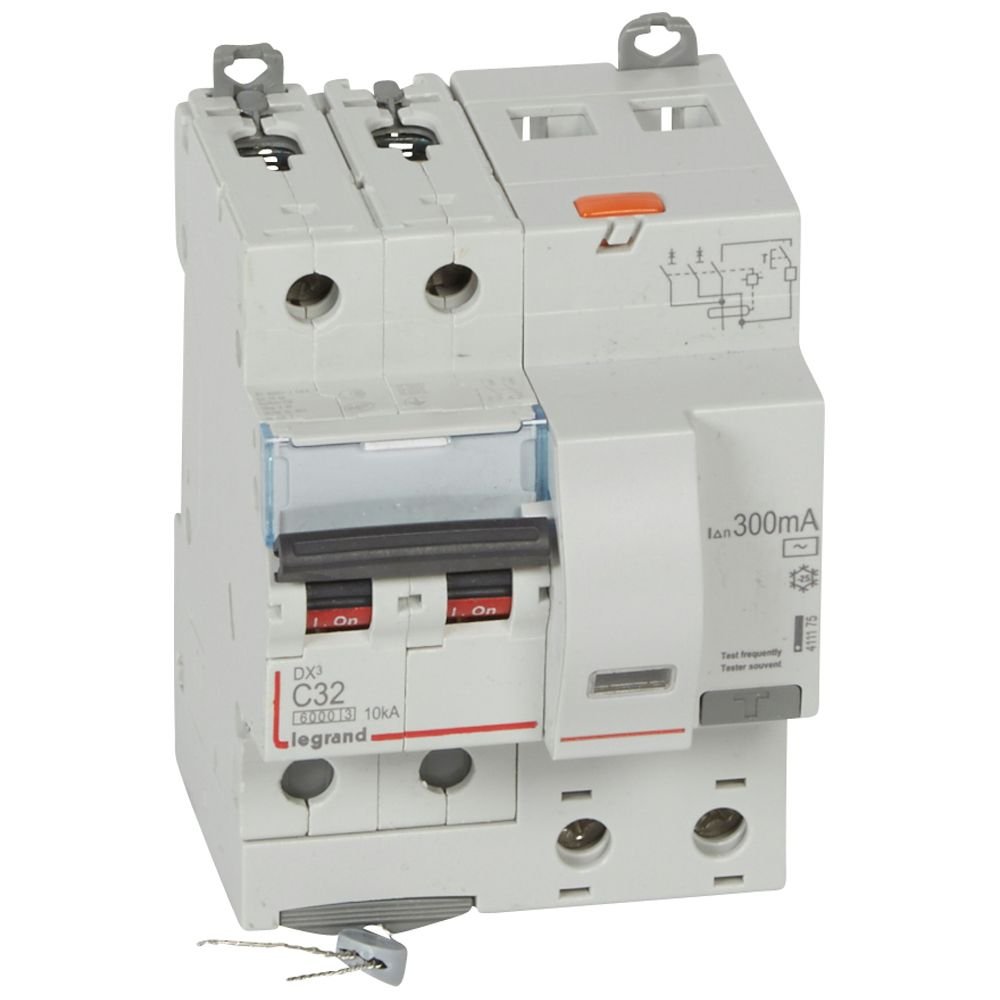 Disjoncteur différentiel Legrand DX3 2P C32 Type AC 300mA 4M 411175