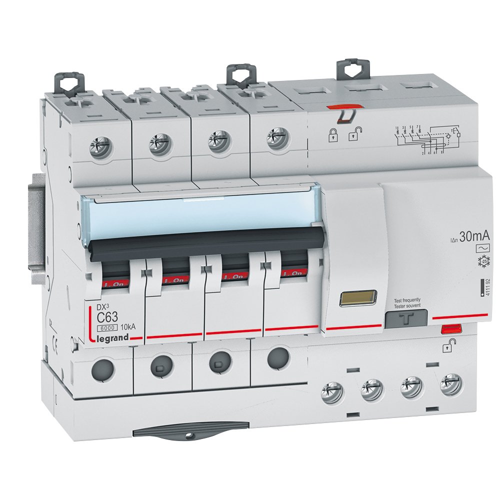 Disjoncteur différentiel Legrand DX3 4P C63 30mA Type AC