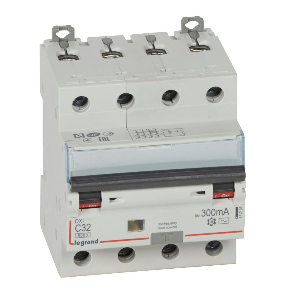 Disjoncteur différentiel Legrand DX3 4P C32 300mA Type AC