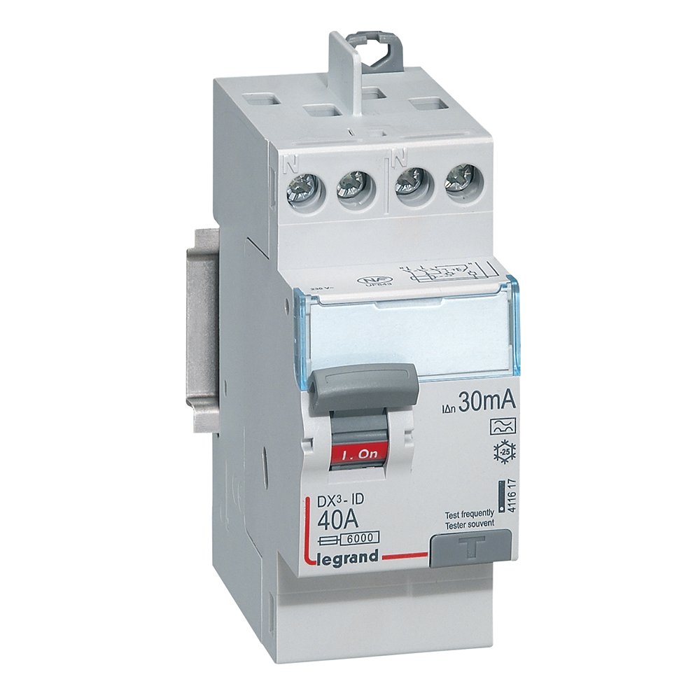 Interrupteur différentiel Legrand DX³-ID 2P 40A Type A 30mA TG 411617