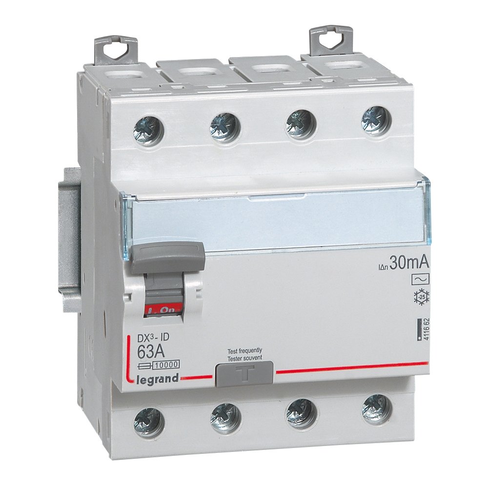 Interrupteur différentiel Legrand DX3-ID 4P 63A AC 30mA