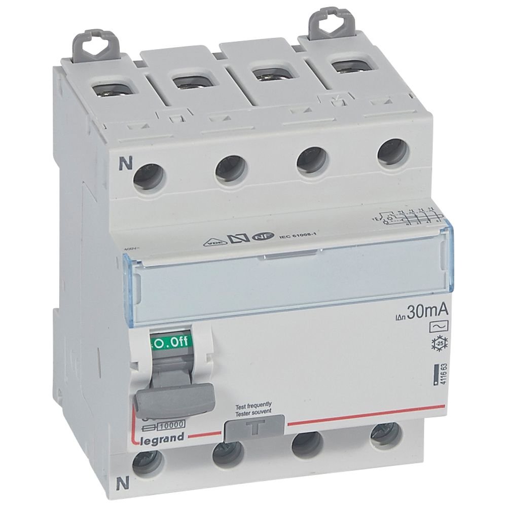 Interrupteur différentiel Legrand DX3-ID 4P 80A AC 30mA