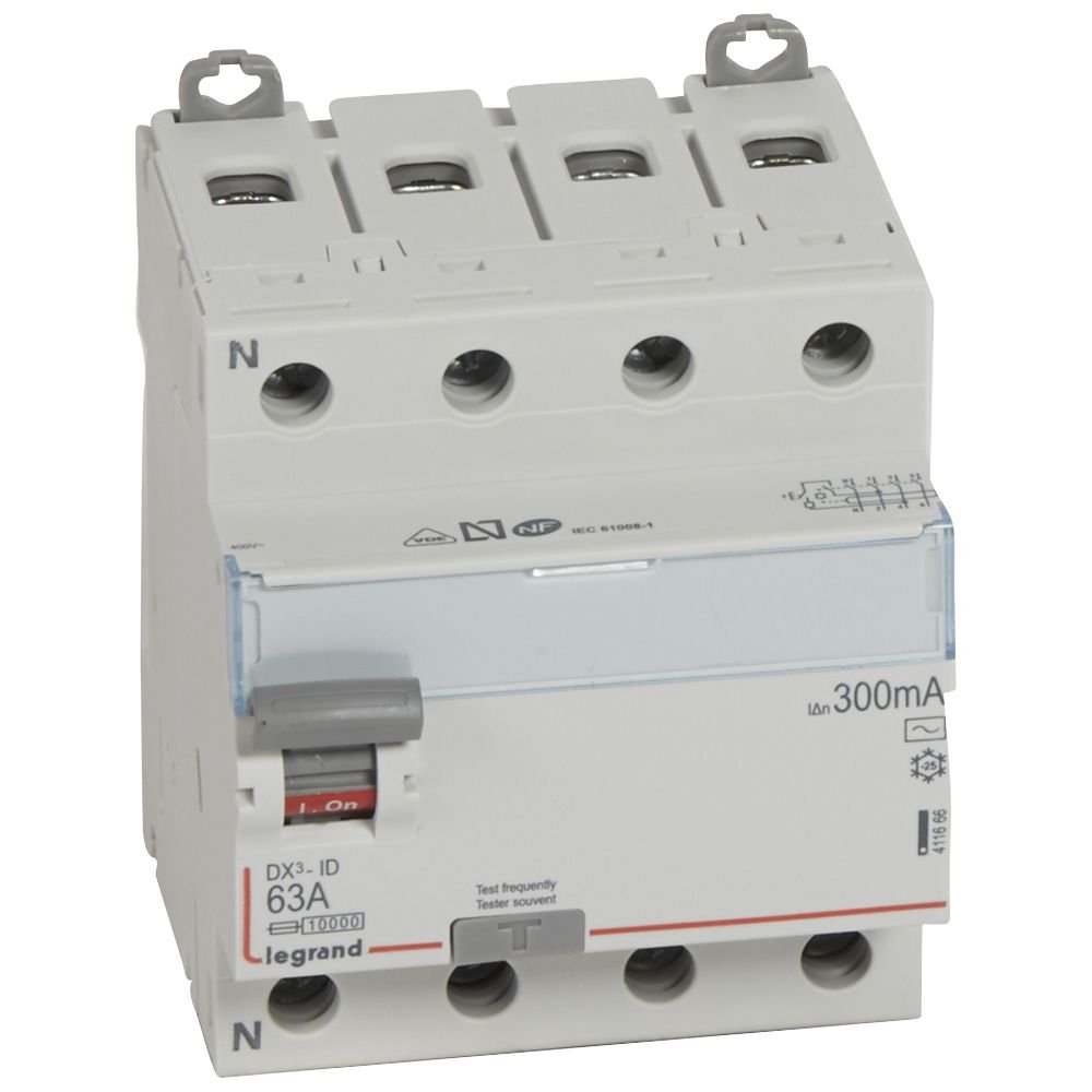 Interrupteur différentiel Legrand DX3-ID 4P 63A AC 300mA