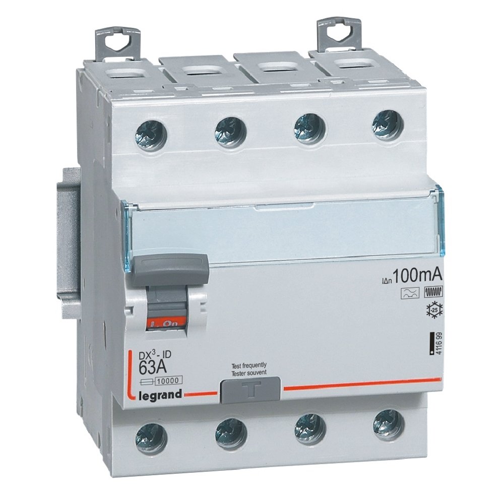 Interrupteur différentiel Legrand DX3-ID 4P 63A type F 100mA