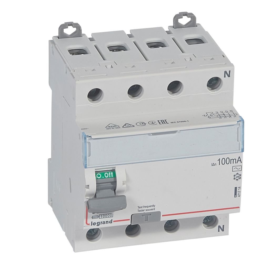 Interrupteur différentiel Legrand DX3-ID 4P 63A AC 100mA