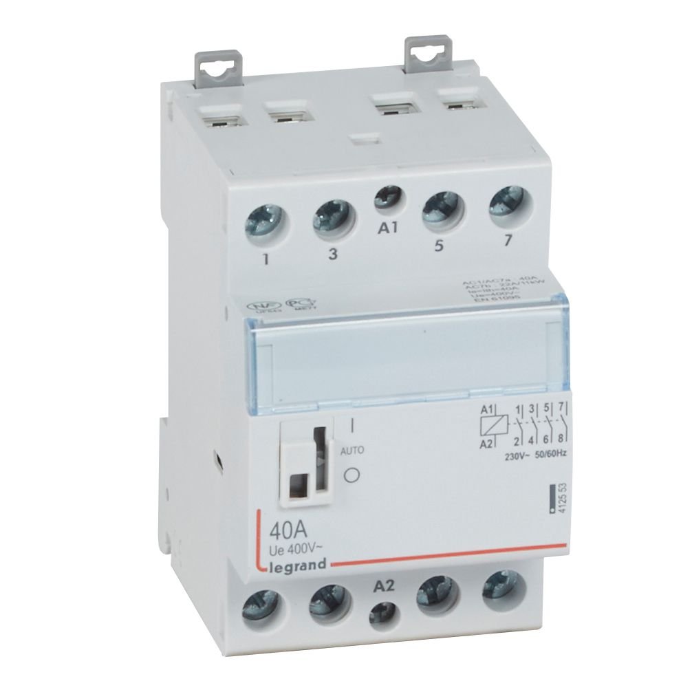 Contacteur Legrand CX3 230V 40A 4F avec manette
