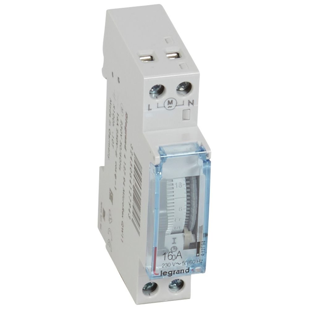 Interrupteur horaire Legrand Lexic hebdomadaire 1 module 412794