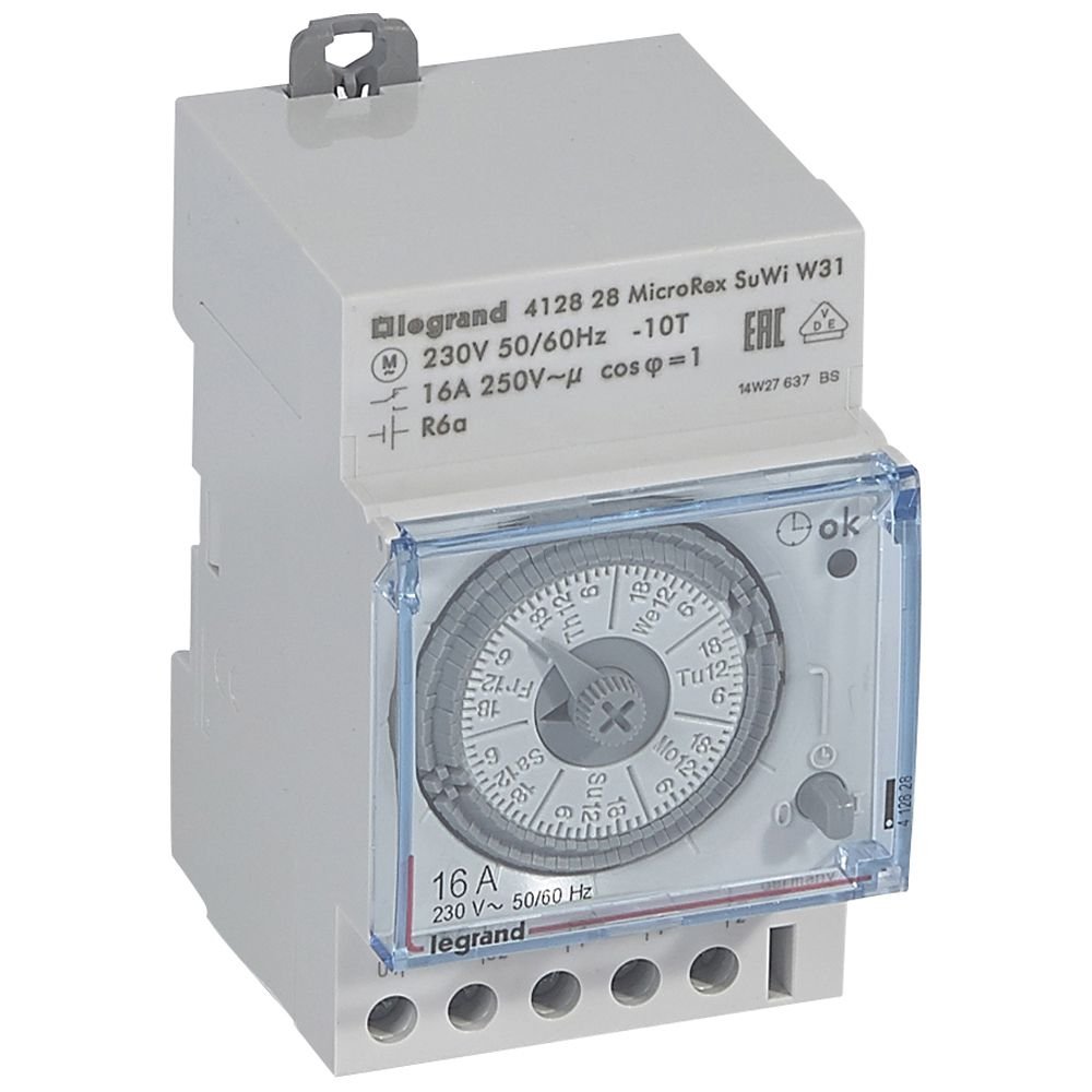 Interrupteur horaire Legrand Lexic hebdomadaire 3 modules 412828