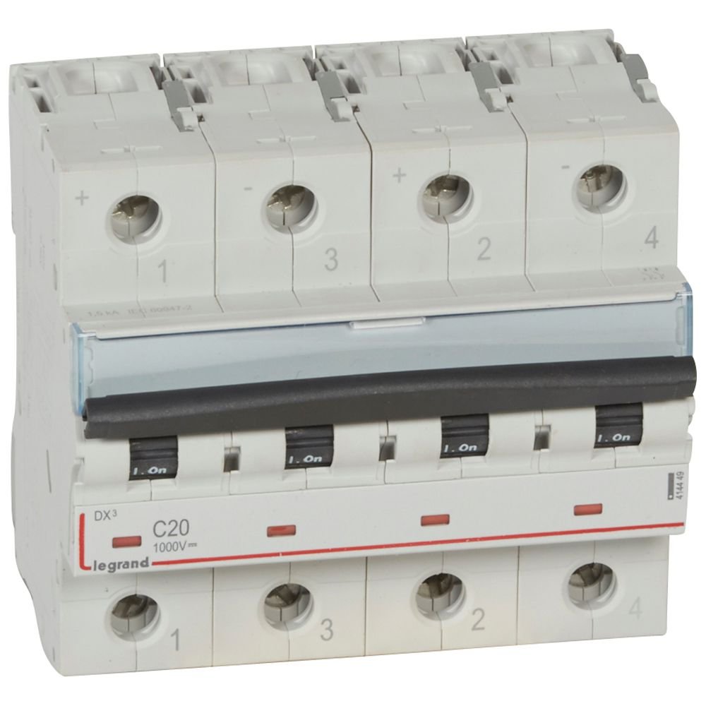 DISJONCTEUR 2P B20 1000V DC photovoltaïque Legrand 414449