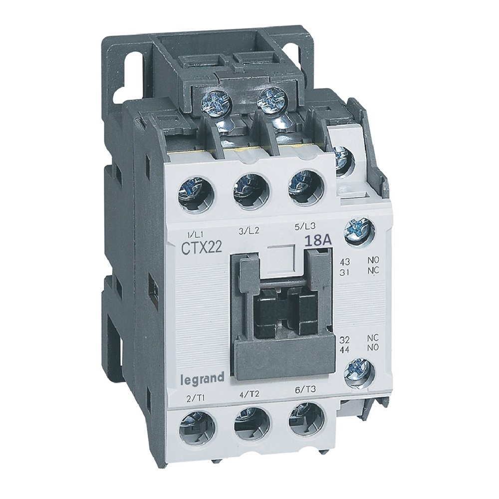 Contacteur de puissance CTX 3P 18A 1NO1NC 24V AC CTX³ Legrand 416100