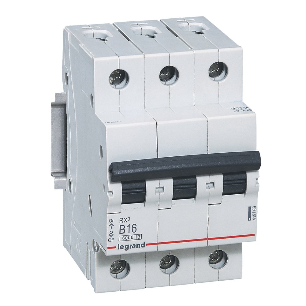 Disjoncteur Legrand RX³ 3 pôles 16 A courbe B 419169