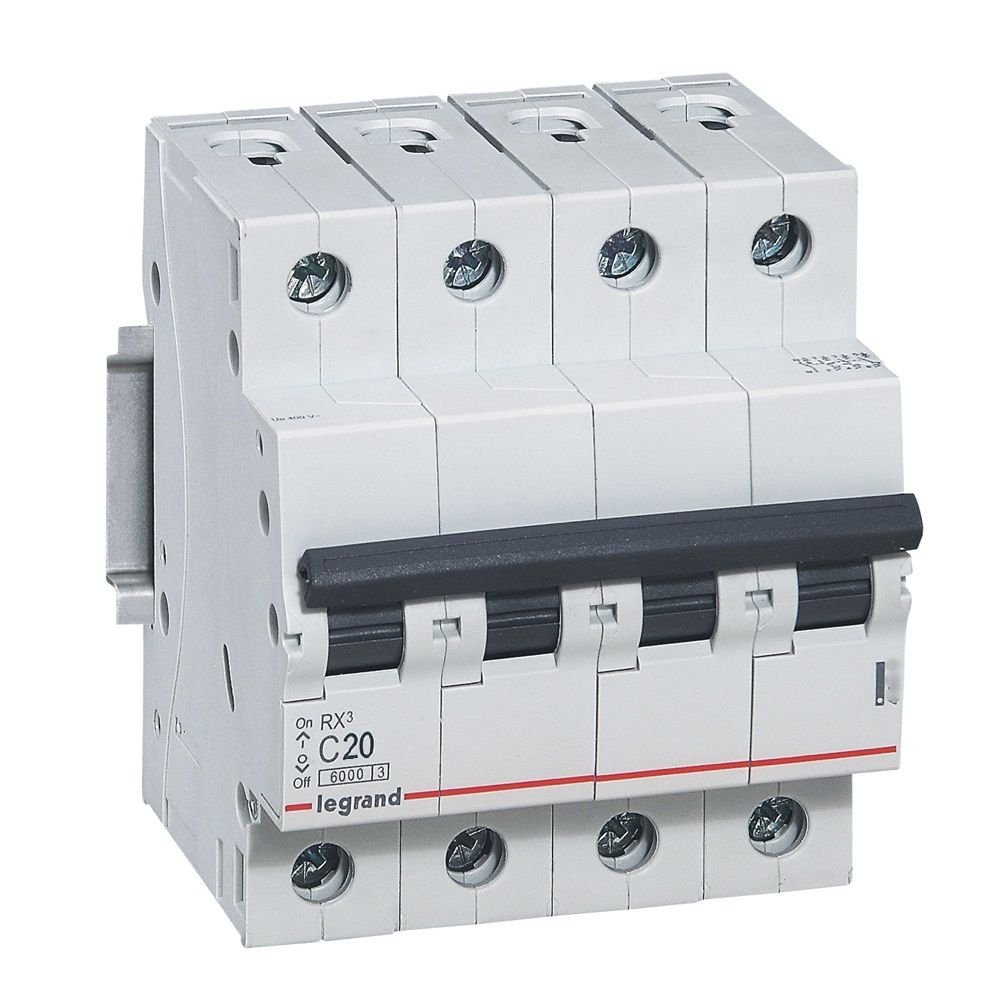 Disjoncteur Legrand RX³ 4 pôles 20 A courbe C 419258