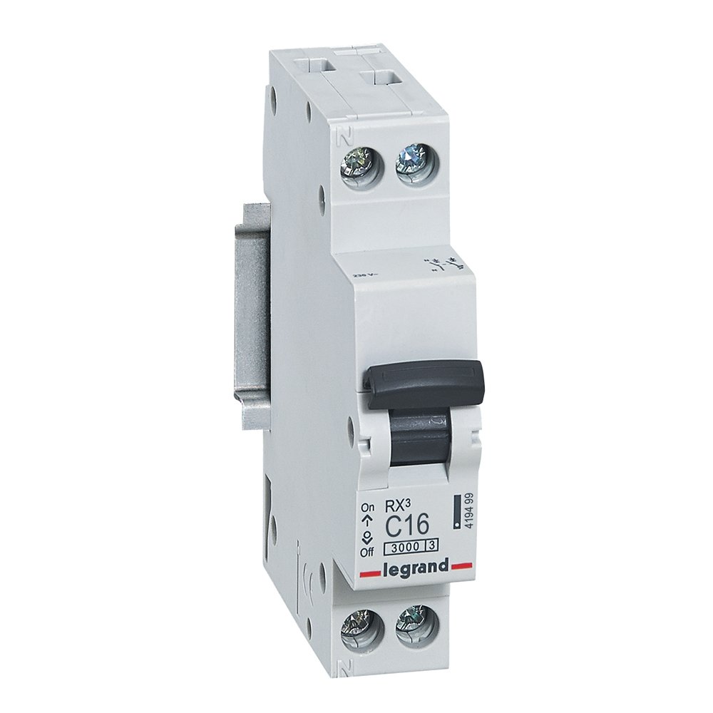 Disjoncteur Legrand RX³ 1 pôle + neutre 16 A courbe C 419499