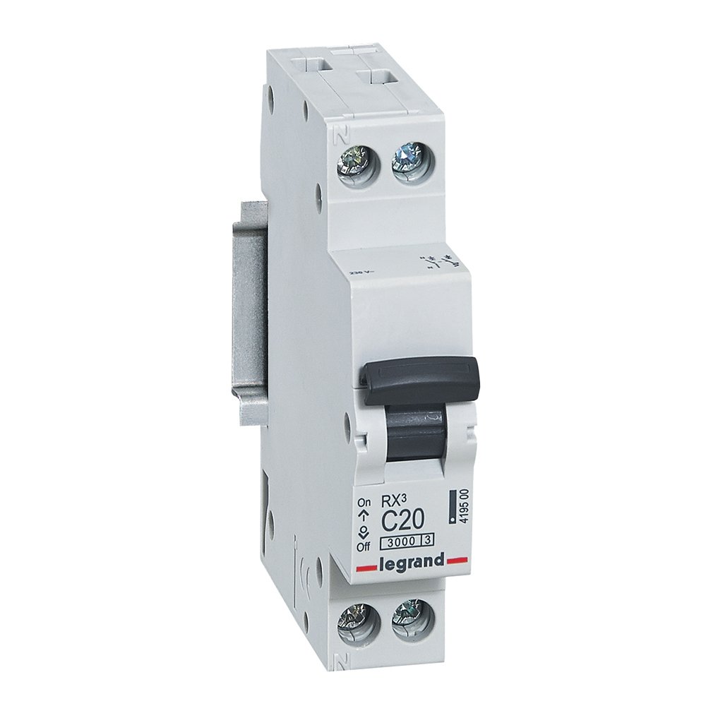 Disjoncteur Legrand RX³ 1 pôle + neutre 20 A courbe C 419500