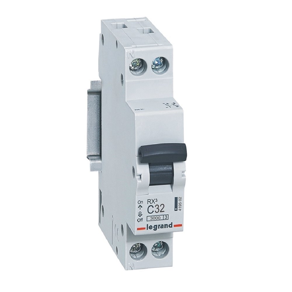 Disjoncteur Legrand RX³ 1 pôle + neutre 32 A courbe C 419502