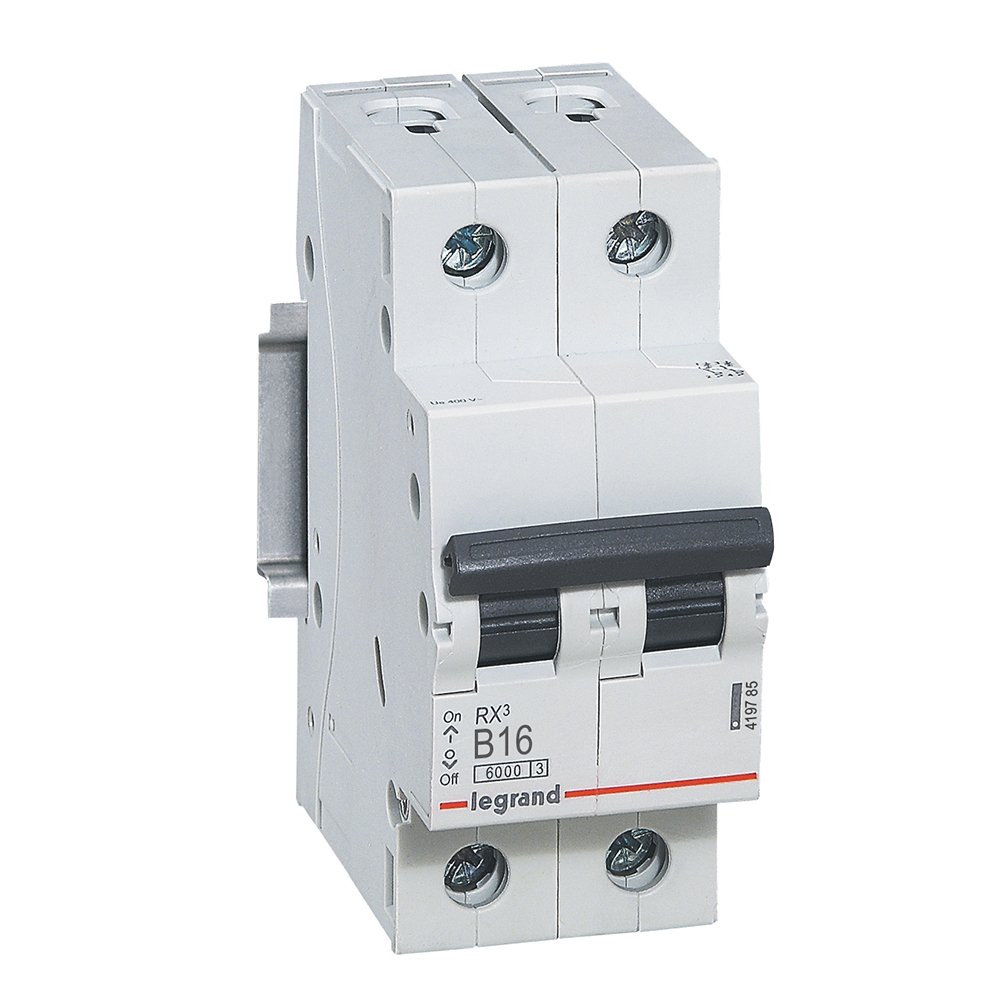 Disjoncteur Legrand RX³ 2 pôles 16 A courbe B 419785