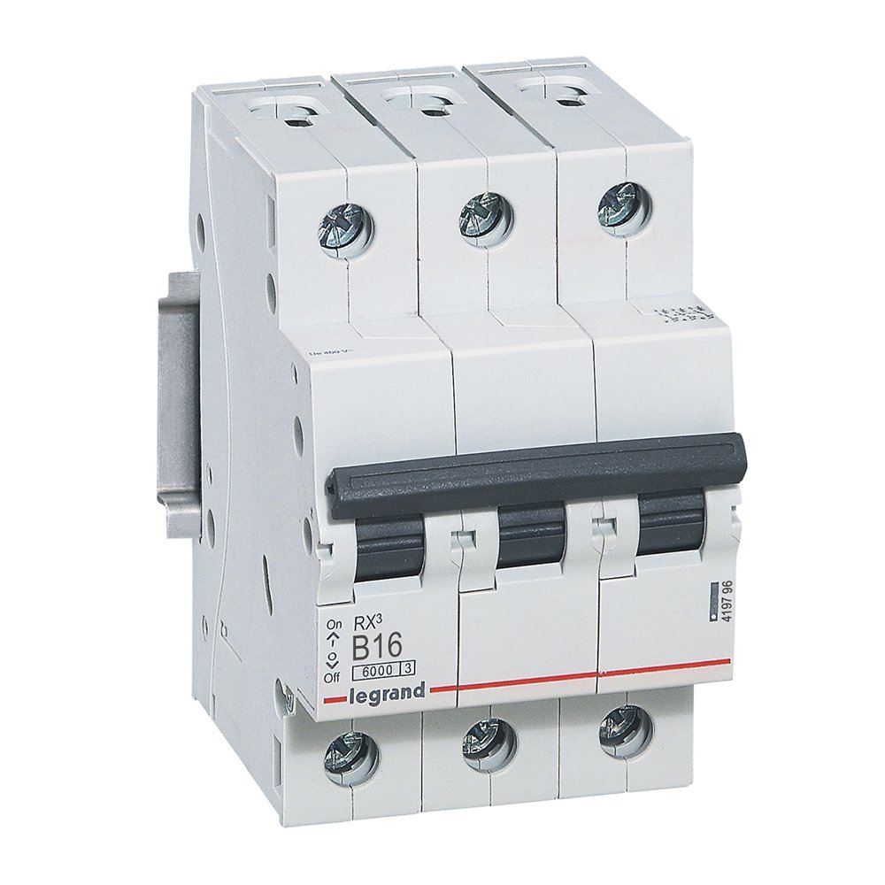 Disjoncteur Legrand RX3 3P 16A courbe B 6kA 419796