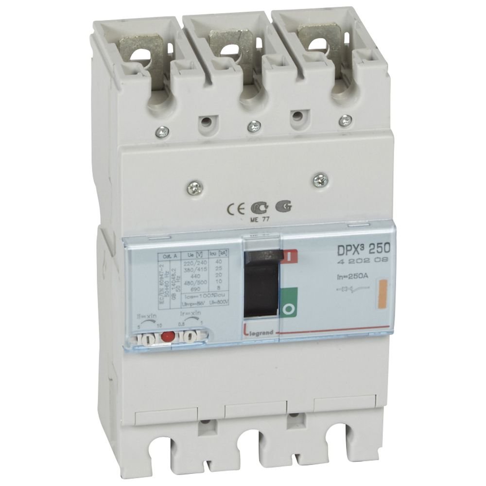 Disjoncteur de puissance DPX3 250MT 3P 250A 25KA DPX³ Legrand 420209